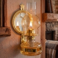 Brilagi - Petrolejová lampa so zrkadlom MERLIN lesklá zlatá
