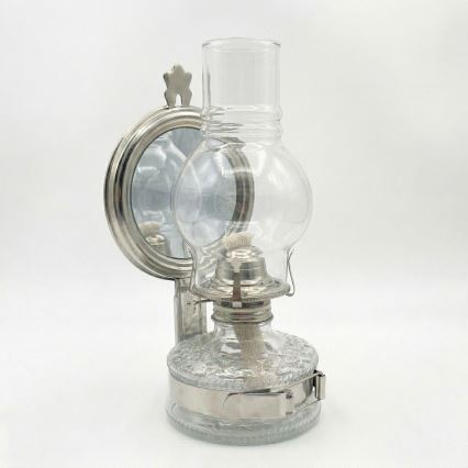 Brilagi - Petrolejová lampa so zrkadlom MERLIN, lesklý chróm