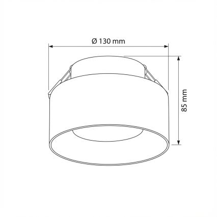 Brilagi - Podhľadové svietidlo AURA LUX 1xGX53/30W/230V priemer 13 cm čierne/dymové