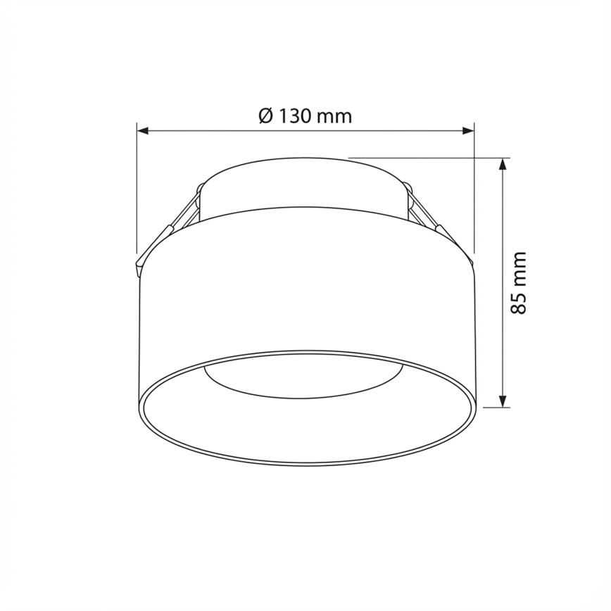 Brilagi - Podhľadové svietidlo AURA LUX 1xGX53/30W/230V priemer 13 cm čierne/dymové