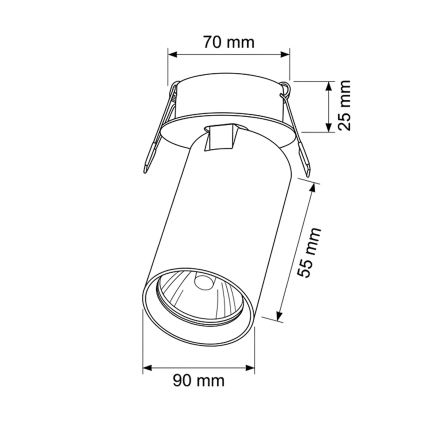 Brilagi - Podhľadové svietidlo SELE 1xGU10/30W/230V čierne
