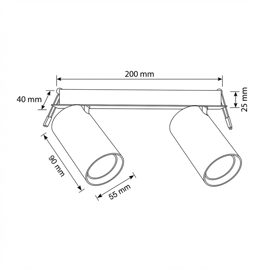 Brilagi - Podhľadové svietidlo SELE 2xGU10/30W/230V biela