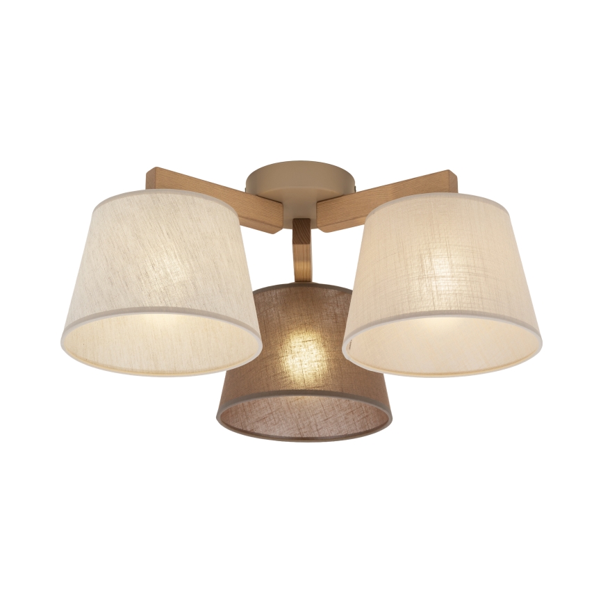 Brilagi - Prisadené stropné svietidlo LATTE SABIA 3xE27/15W/230V borovica/mix
