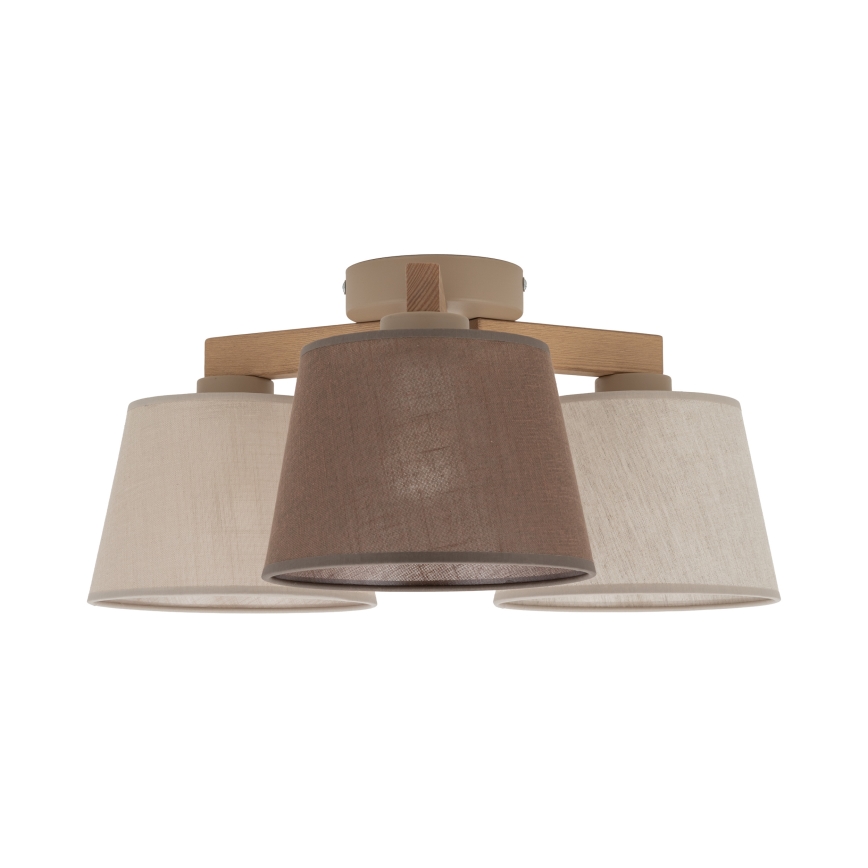 Brilagi - Prisadené stropné svietidlo LATTE SABIA 3xE27/15W/230V borovica/mix