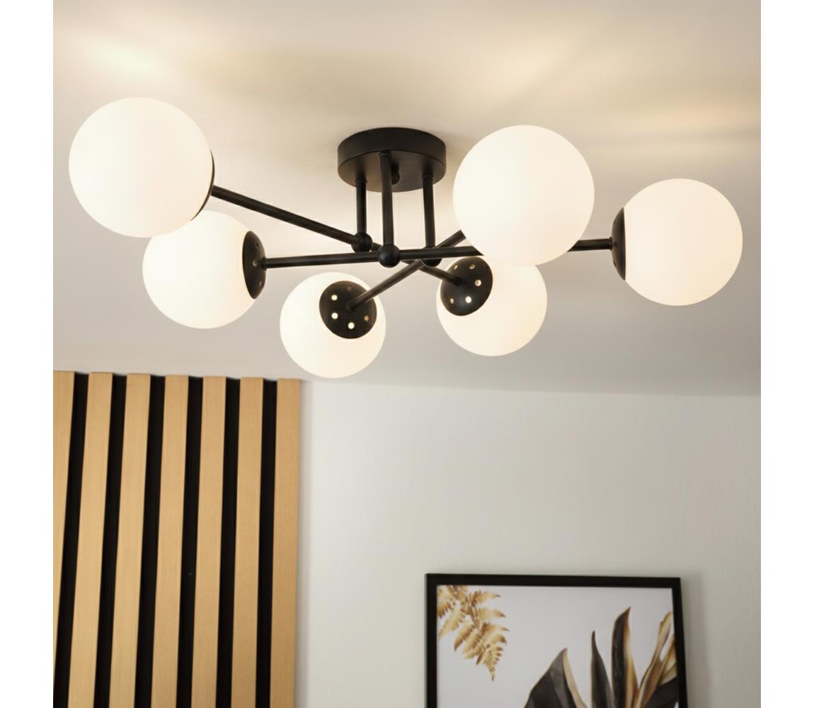 Brilagi - Prisadené stropné svietidlo MALIVA 6xE14/15W/230V čierna/biela LM-6.220/CZARNY/BIAŁY