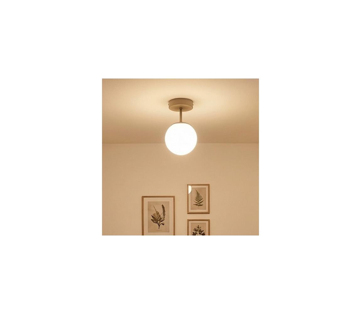 Brilagi - Prisadené stropné svietidlo MILO ECRU 1xE27/60W/230V béžová/zlatá 75-026B