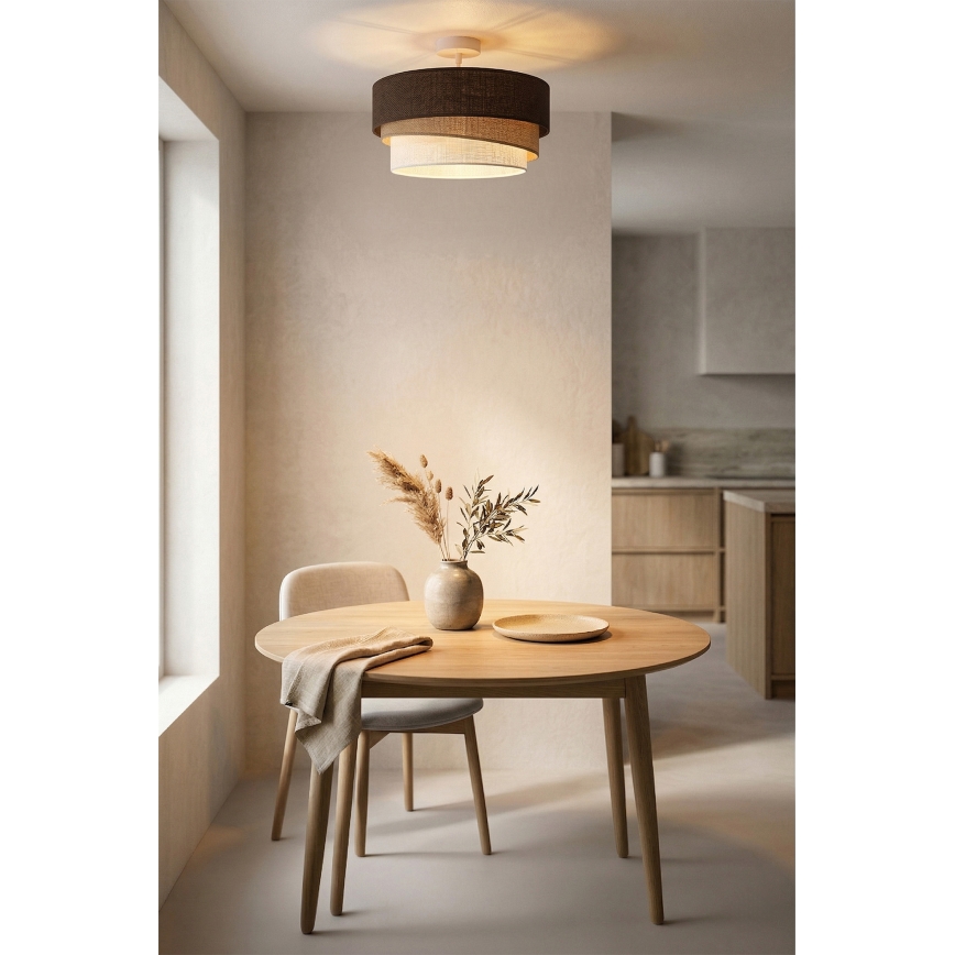 Brilagi - Prisadené stropné svietidlo TRIO 1xE27/60W/230V priemer 40 cm hnedá/béžová/biela