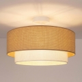 Brilagi - Prisadený LED luster BOHO ECO 1xE27/10W/230V pr. 40 cm béžová/krémová