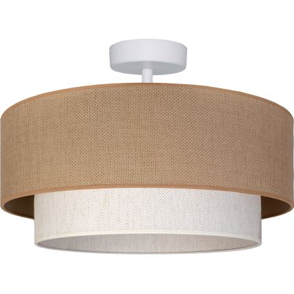 Brilagi - Prisadený LED luster BOHO ECO 1xE27/10W/230V pr. 40 cm béžová/krémová