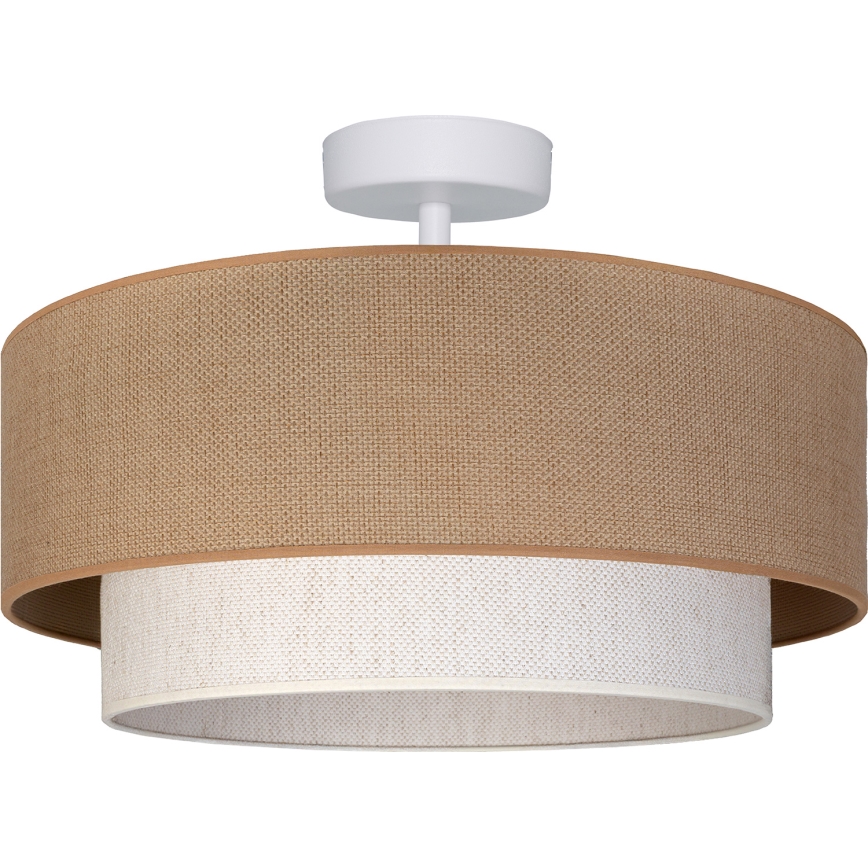 Brilagi - Prisadený LED luster BOHO ECO 1xE27/10W/230V pr. 40 cm béžová/krémová