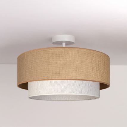 Brilagi - Prisadený LED luster BOHO ECO 1xE27/10W/230V pr. 40 cm béžová/krémová