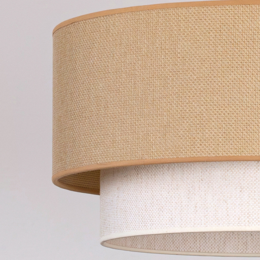 Brilagi - Prisadený LED luster BOHO ECO 1xE27/10W/230V pr. 40 cm béžová/krémová