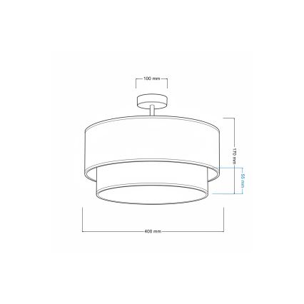Brilagi - Prisadený LED luster BOHO ECO 1xE27/10W/230V pr. 40 cm béžová/krémová