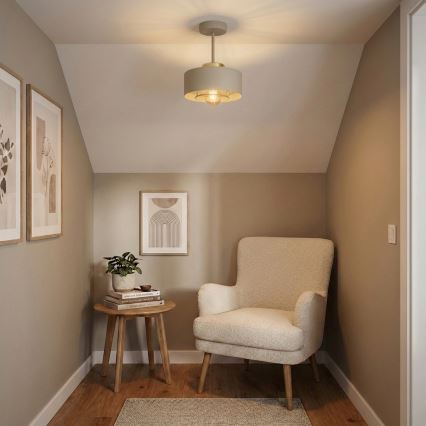 Brilagi - Prisadený luster 1xE27/60W/230V béžová/zlatá