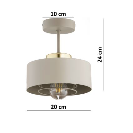 Brilagi - Prisadený luster 1xE27/60W/230V béžová/zlatá