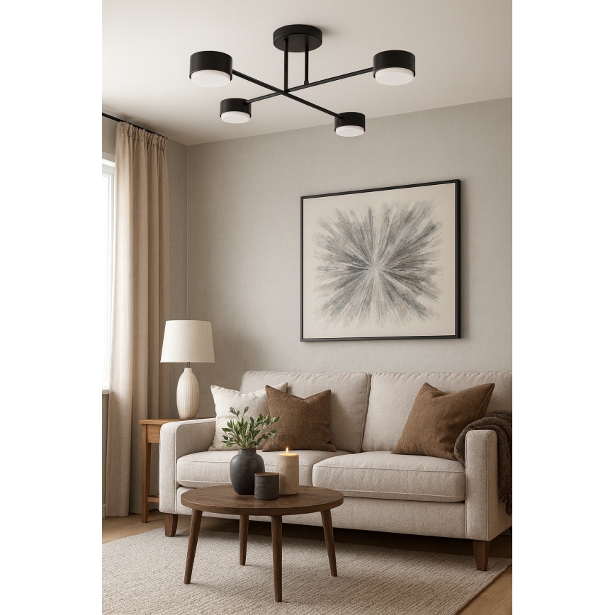 Brilagi - Prisadený luster 4xGX53/12W/230V čierny