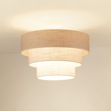 Brilagi - Prisadený luster ALASKA LUNETA 1xE27/15W/230V pr. 45 cm šedá/krémová