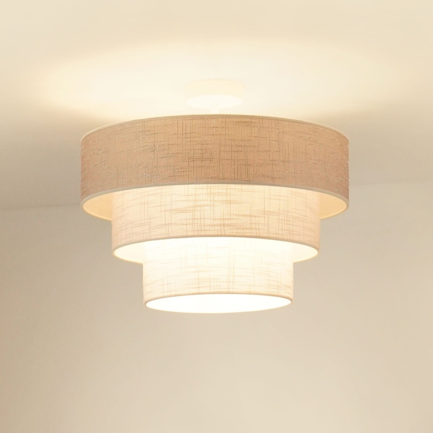 Brilagi - Prisadený luster ALASKA LUNETA 1xE27/15W/230V pr. 45 cm šedá/krémová