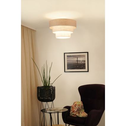 Brilagi - Prisadený luster ALASKA LUNETA 1xE27/15W/230V pr. 45 cm šedá/krémová