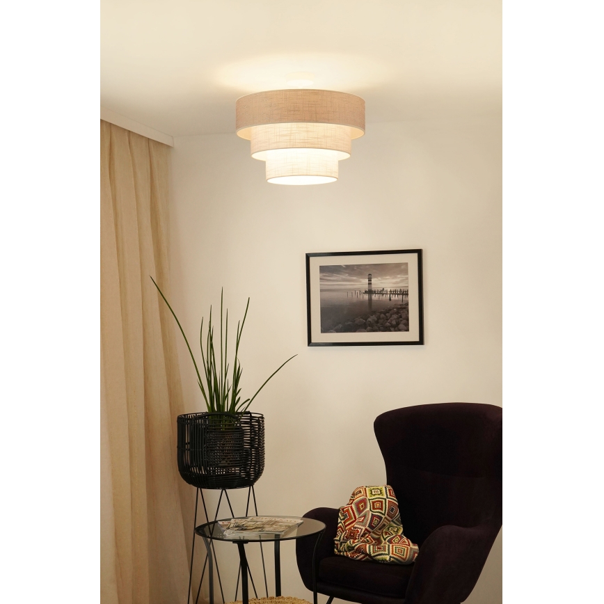 Brilagi - Prisadený luster ALASKA LUNETA 1xE27/15W/230V pr. 45 cm šedá/krémová