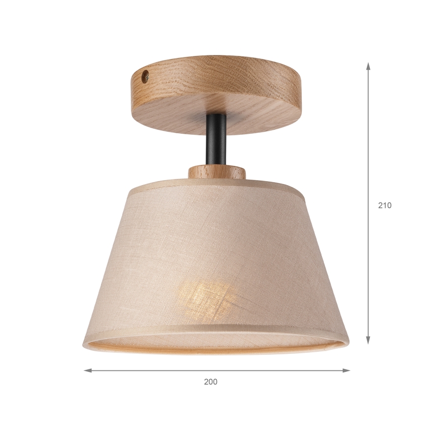 Brilagi - Prisadený luster ANTHONY 1xE14/60W/230V dub/béžová