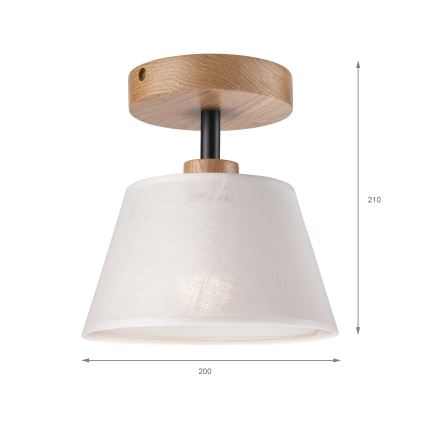 Brilagi - Prisadený luster ANTHONY 1xE14/60W/230V dub/biela