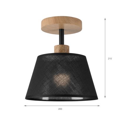 Brilagi - Prisadený luster ANTHONY 1xE14/60W/230V dub/čierna