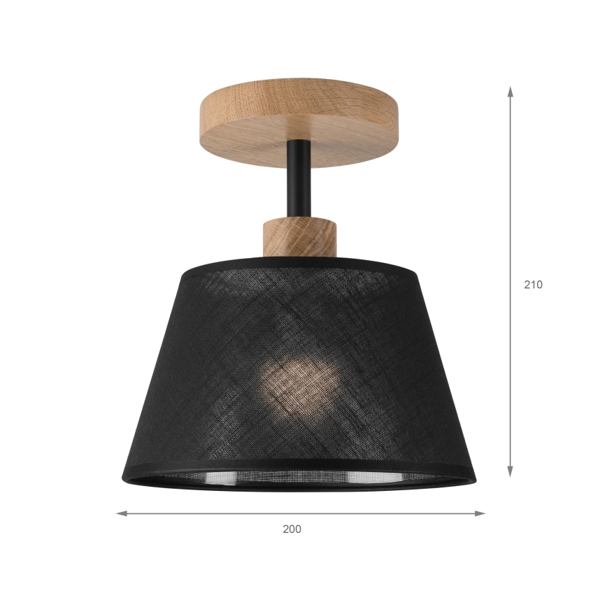 Brilagi - Prisadený luster ANTHONY 1xE14/60W/230V dub/čierna
