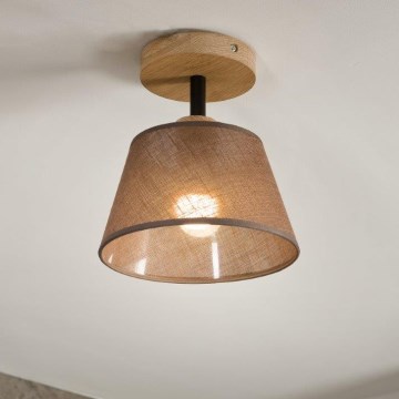 Brilagi - Prisadený luster ANTHONY 1xE14/60W/230V dub/hnedá