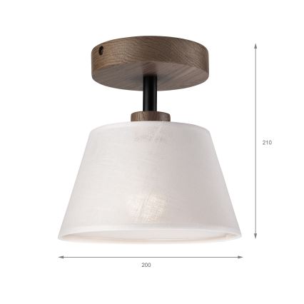 Brilagi - Prisadený luster ANTHONY 1xE14/60W/230V dub orech/biela