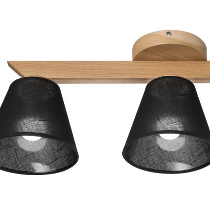 Brilagi - Prisadený luster ANTHONY 3xE14/40W/230V dub/čierna
