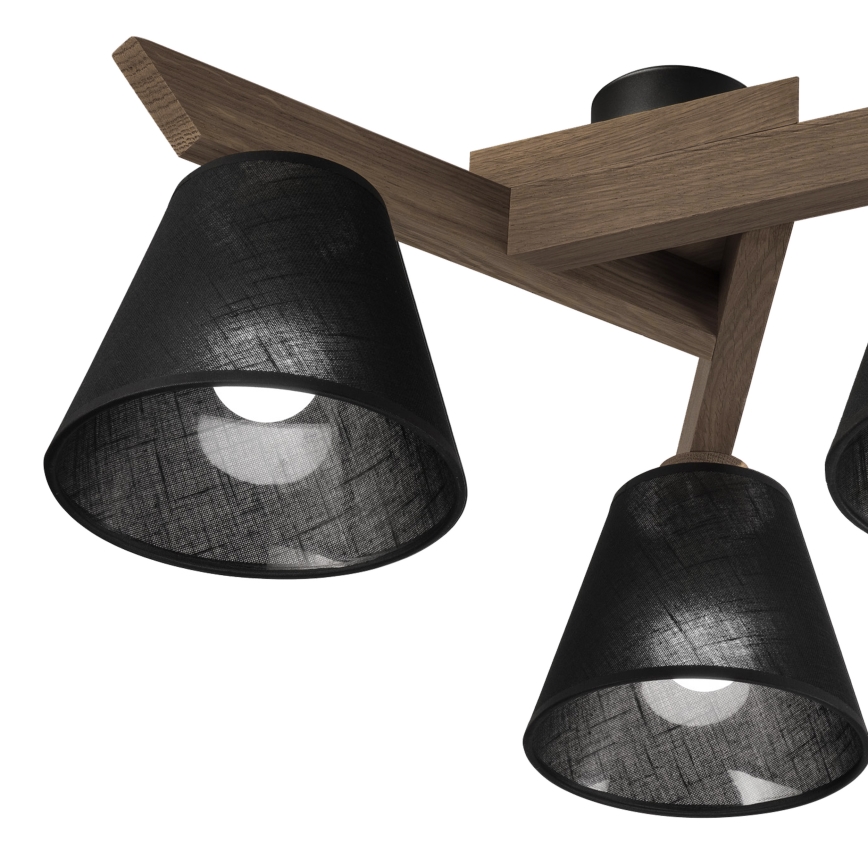 Brilagi - Prisadený luster ANTHONY 3xE14/40W/230V dub orech/čierna