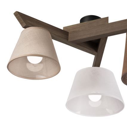 Brilagi - Prisadený luster ANTHONY 3xE14/40W/230V dub orech