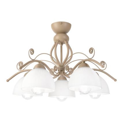Brilagi - Prisadený luster ANTICO MODERN 5xE27/60W/230V béžová