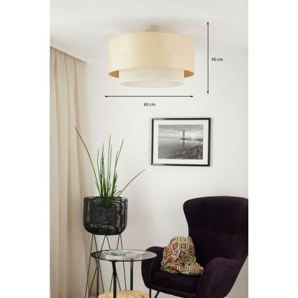Brilagi - Prisadený luster ARIZONA BOHO 1xE27/15W/230V pr. 60 cm béžová
