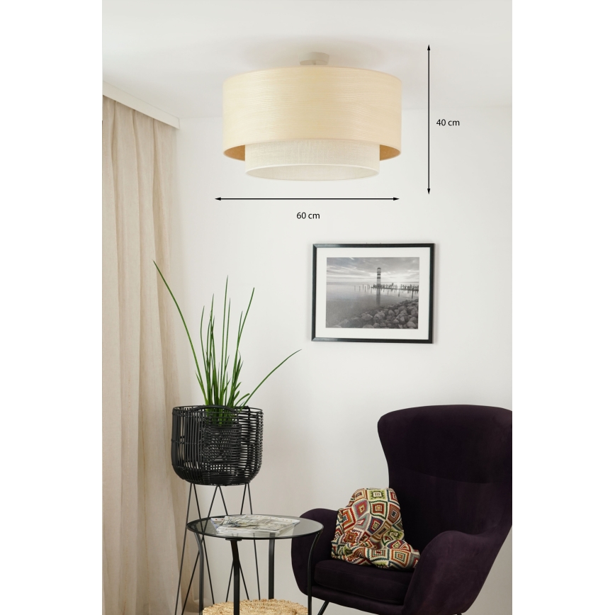 Brilagi - Prisadený luster ARIZONA BOHO 1xE27/15W/230V pr. 60 cm béžová