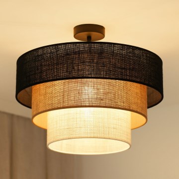 Brilagi - Prisadený luster ASPEN LUNETA 1xE27/15W/230V pr. 45 cm čierna/béžová/krémová