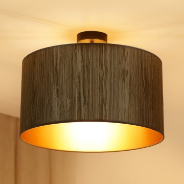 Brilagi - Prisadený luster BOSTON ROLLER 1xE27/15W/230V pr. 45 cm slama hnedá/zlatá