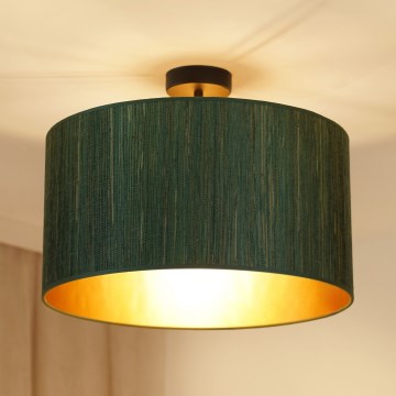 Brilagi - Prisadený luster BOSTON ROLLER 1xE27/15W/230V pr. 45 cm slama zelená/zlatá