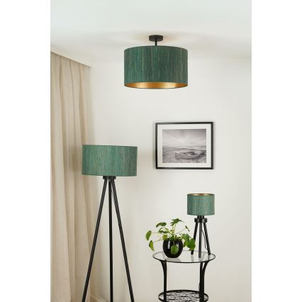 Brilagi - Prisadený luster BOSTON ROLLER 1xE27/15W/230V pr. 45 cm slama zelená/zlatá