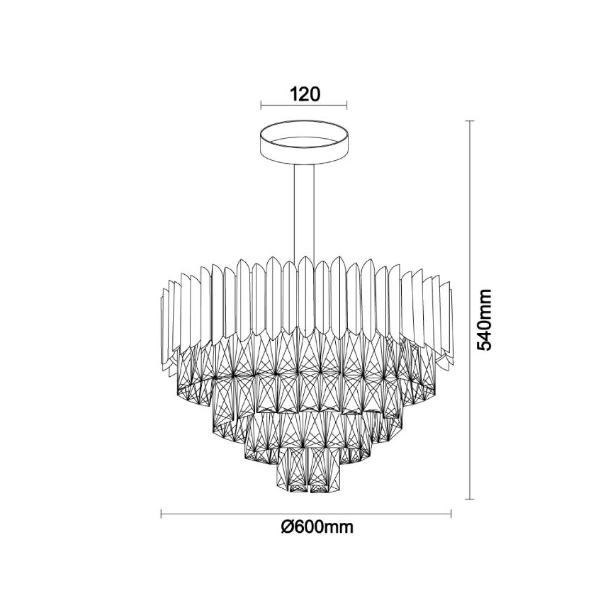Brilagi - Prisadený luster CARLOS 9xE14/40W/230V pr. 60 cm