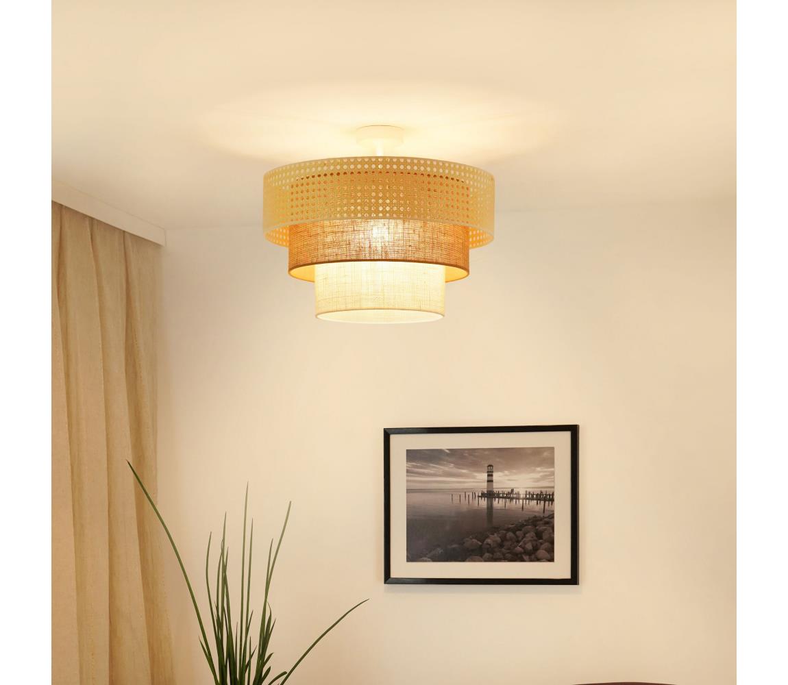 Brilagi Brilagi -Prisadený luster CEDAR LUNETA 1xE27/15W/230V pr. 45 béžová/hnedá/krémová