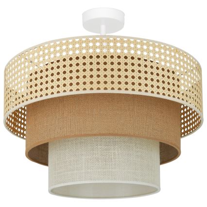 Brilagi -Prisadený luster CEDAR LUNETA 1xE27/15W/230V pr. 45 ratan/hnedá/krémová