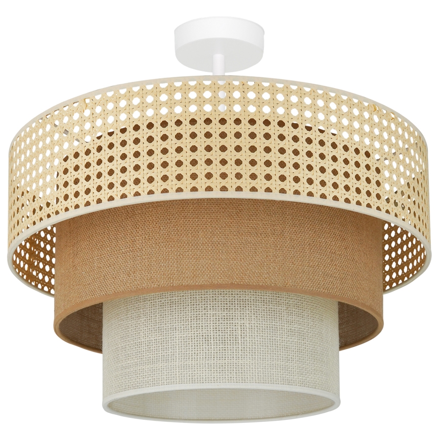 Brilagi -Prisadený luster CEDAR LUNETA 1xE27/15W/230V pr. 45 ratan/hnedá/krémová