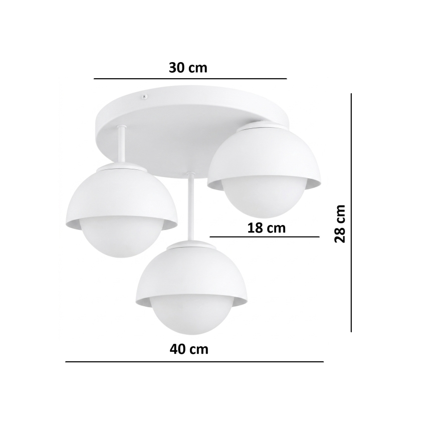 BRILAGI - Prisadený luster COSMO 3xE27/60W/230V biely/zlatý