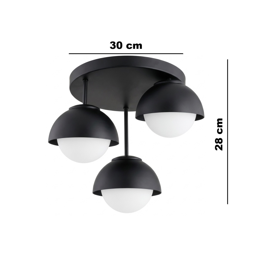 BRILAGI - Prisadený luster COSMO 3xE27/60W/230V čierna