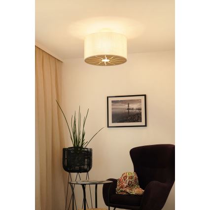 Brilagi - Prisadený luster COUNTRY ROLLER 1xE27/15W/230V pr. 45 cm krémová
