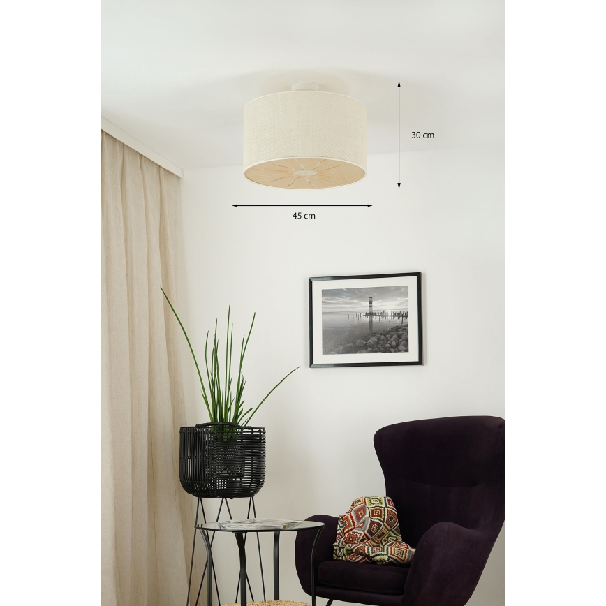 Brilagi - Prisadený luster COUNTRY ROLLER 1xE27/15W/230V pr. 45 cm krémová