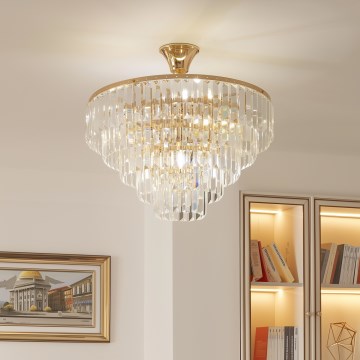 Brilagi - Prisadený luster CRYSTAL 5xE14/40W/230V zlatá