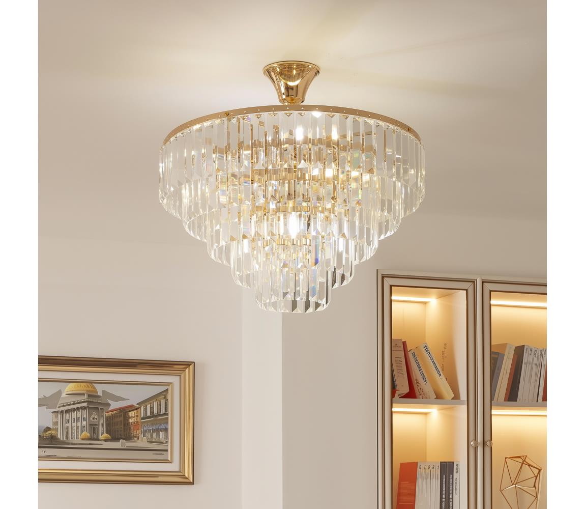 Brilagi Brilagi - Prisadený luster CRYSTAL 5xE14/40W/230V zlatá